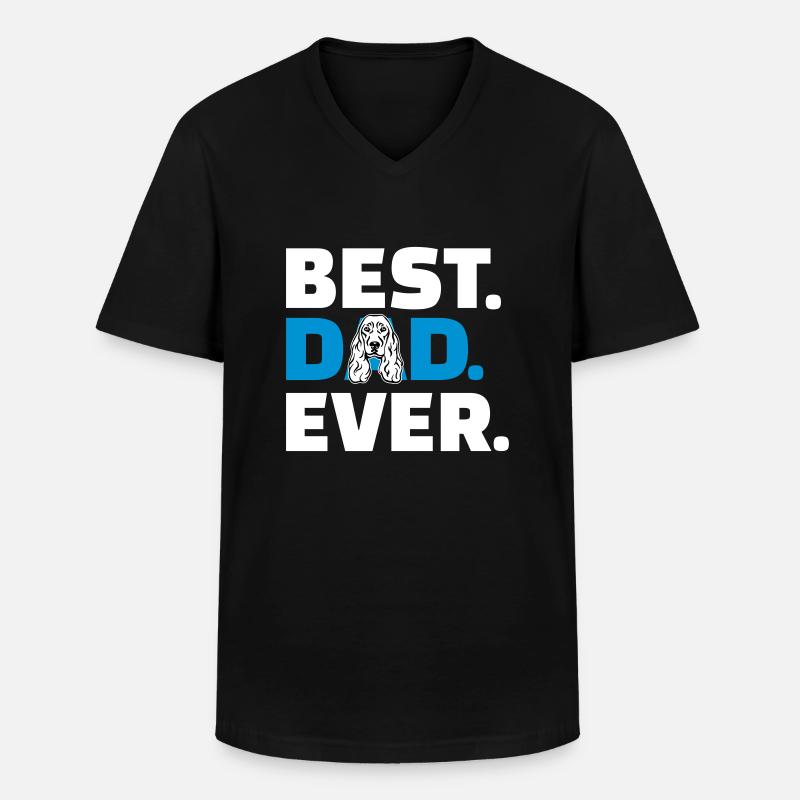 Cocker Spaniel - Männer-T-Shirt mit V-Ausschnitt - Schwarz