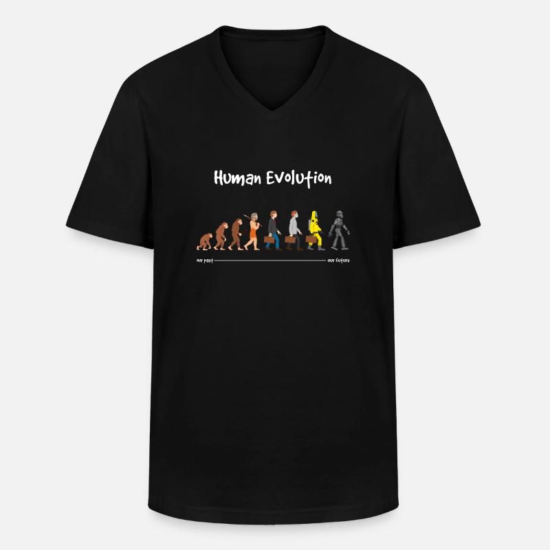 Evolution our future Dark - Men's V-Neck T-Shirt - black