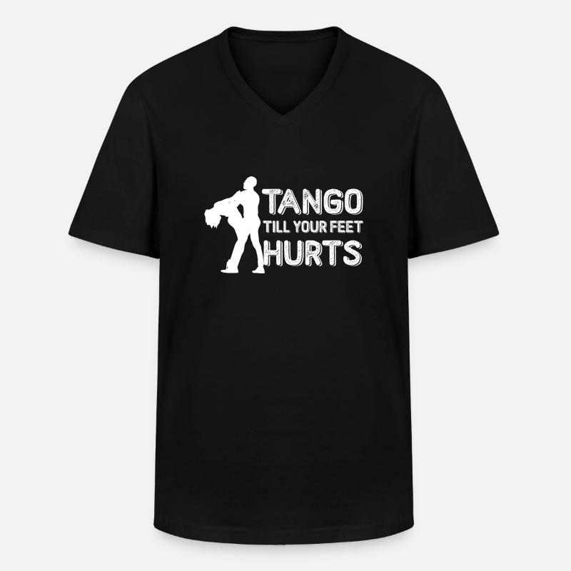 Dancing Dance Music - Männer-T-Shirt mit V-Ausschnitt - Schwarz