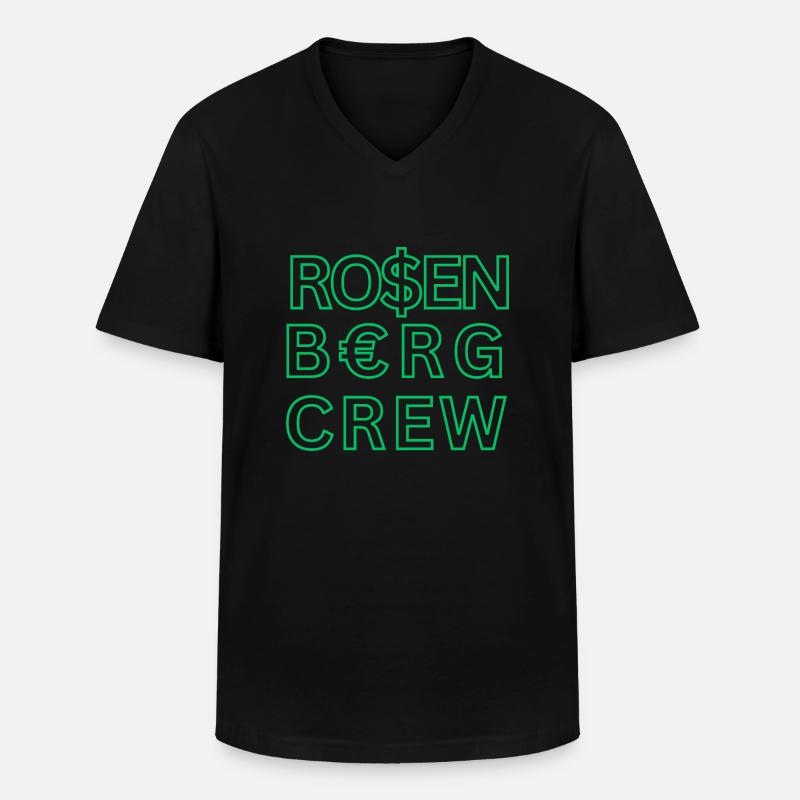 Rosenberg Crew - Männer-T-Shirt mit V-Ausschnitt - Schwarz