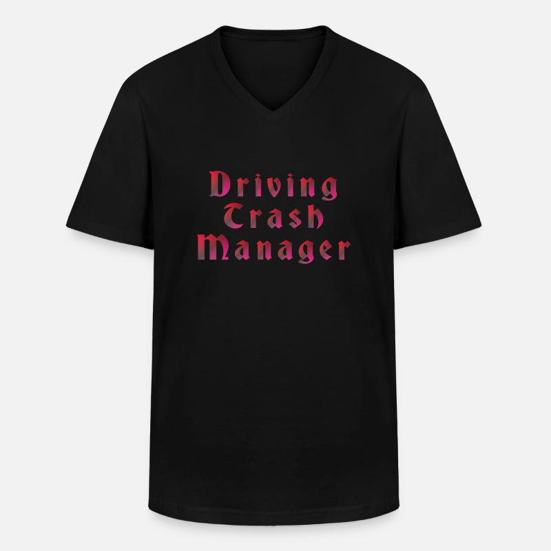 Müllabfuhr modern - Männer-T-Shirt mit V-Ausschnitt - Schwarz