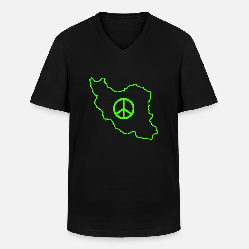 Iran Frieden - Männer-T-Shirt mit V-Ausschnitt - Schwarz