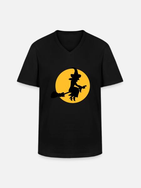 Hexe - Männer-T-Shirt mit V-Ausschnitt - Schwarz