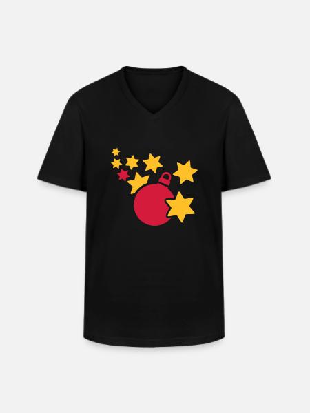 Weihnachten - Männer-T-Shirt mit V-Ausschnitt - Schwarz