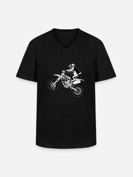 Supermoto - Supermotard - Men's V-Neck T-Shirt - black