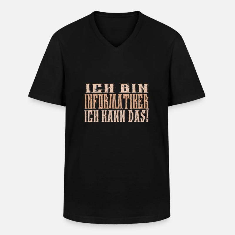 Ich bin Informatiker - Männer-T-Shirt mit V-Ausschnitt - Schwarz
