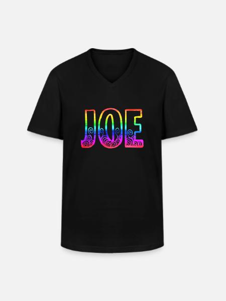 joe rs rainbow - Men's V-Neck T-Shirt - black
