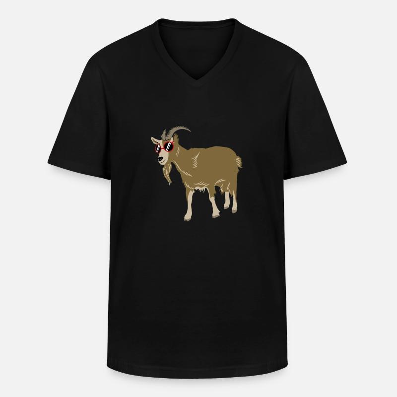 goat - Men's V-Neck T-Shirt - black