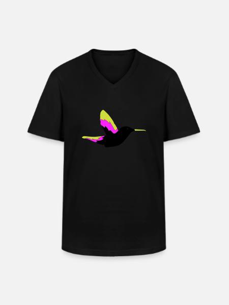 Hummingbird Bird 1 - Men's V-Neck T-Shirt - black