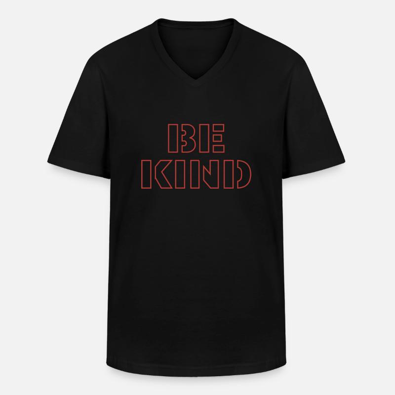 Be kind - Männer-T-Shirt mit V-Ausschnitt - Schwarz