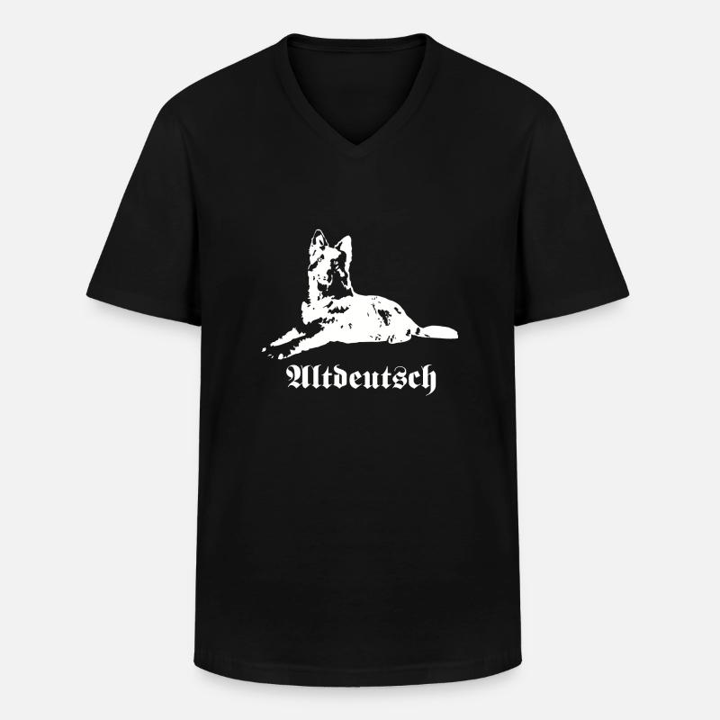Altdeutscher Schäferhund - Männer-T-Shirt mit V-Ausschnitt - Schwarz