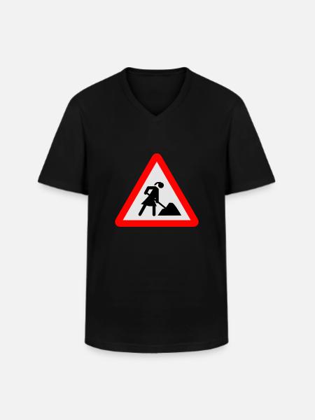 chantier - T-shirt col V Homme - noir