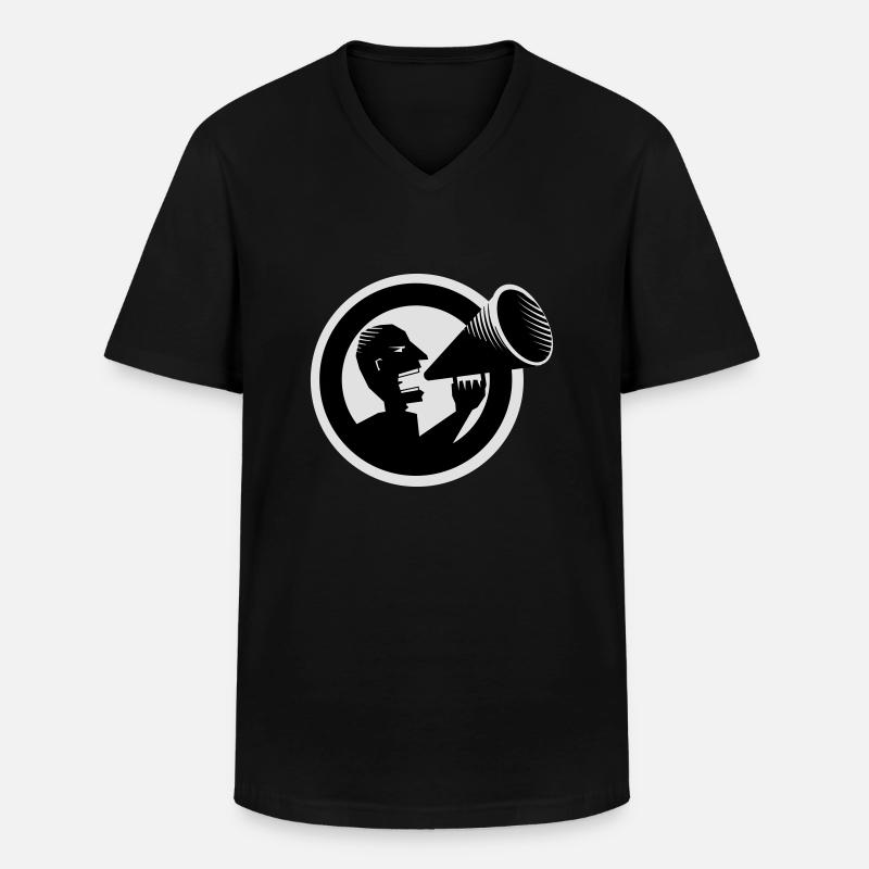 Der Schrei - Männer-T-Shirt mit V-Ausschnitt - Schwarz