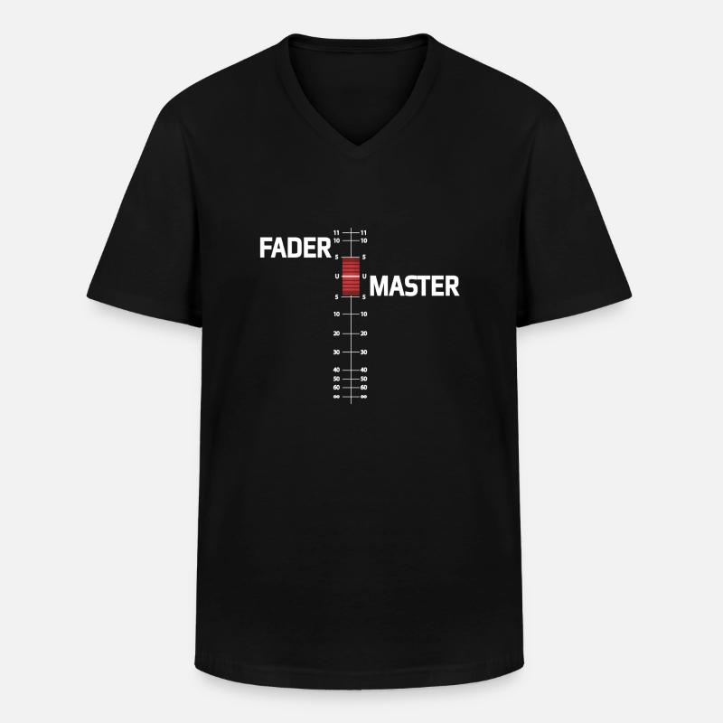 FADER MASTER - Männer-T-Shirt mit V-Ausschnitt - Schwarz