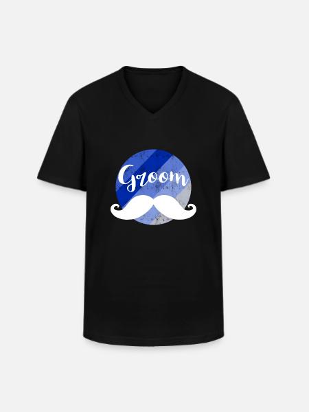 Groom - Men's V-Neck T-Shirt - black