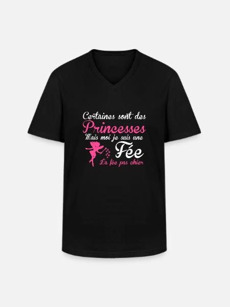 la fée pas chier - Men's V-Neck T-Shirt - black