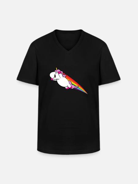 LGBT Unicorn - Men's V-Neck T-Shirt - black