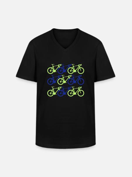 cyclisme - T-shirt col V Homme - noir