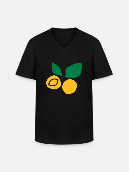 Apricot fruit c2 - Men's V-Neck T-Shirt - black