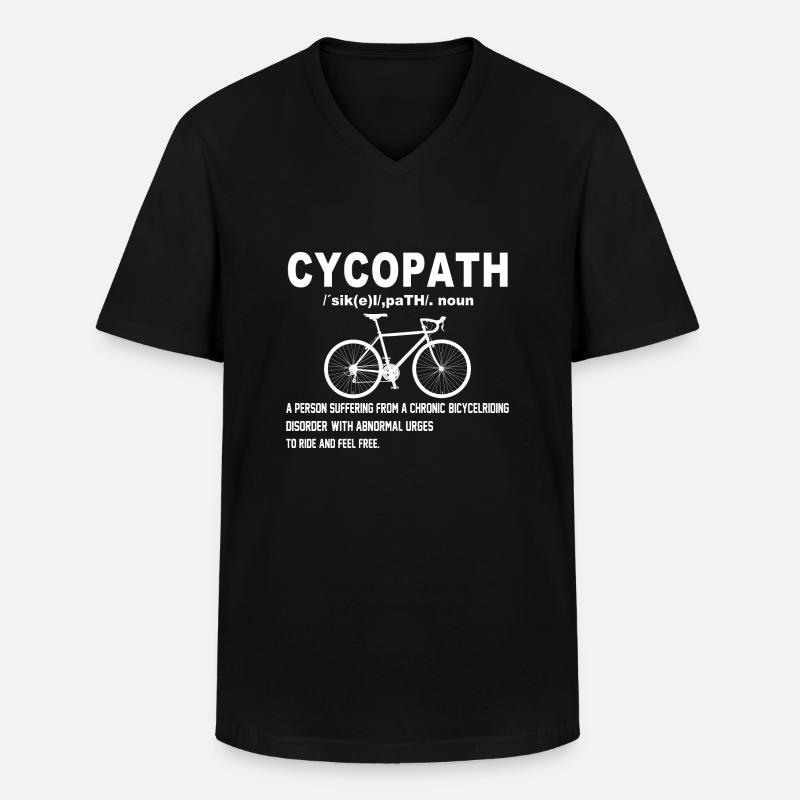 Cycopath - Männer-T-Shirt mit V-Ausschnitt - Schwarz
