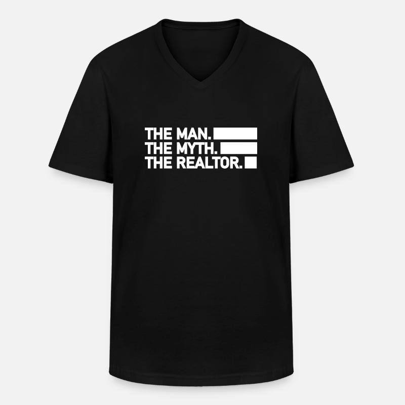 realtor - Männer-T-Shirt mit V-Ausschnitt - Schwarz