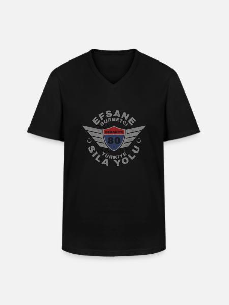 Osmaniye - Männer-T-Shirt mit V-Ausschnitt - Schwarz