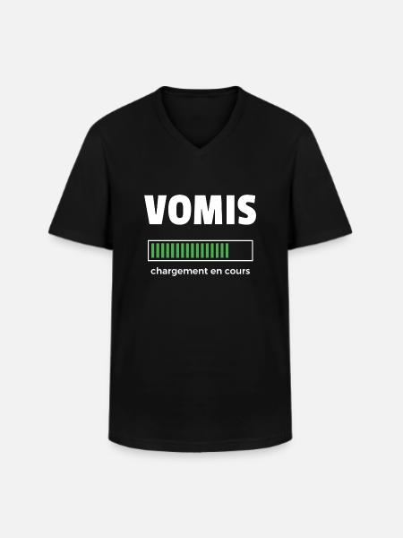 vomis chargement en cours - T-shirt col V Homme - noir