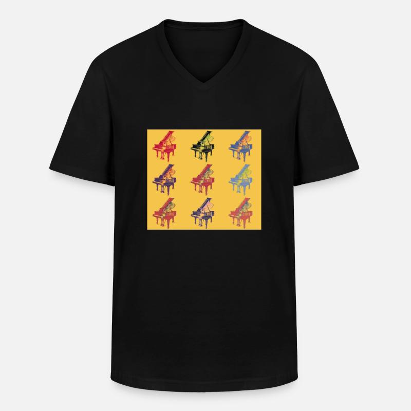 Flügel - Pop Art Collage - Männer-T-Shirt mit V-Ausschnitt - Schwarz