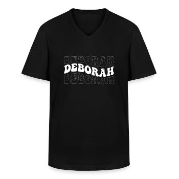 Funny Deborah Groovy 4 Männer Damen Cool Deborah Tie - Männer-T-Shirt mit V-Ausschnitt - Schwarz - Vorne - AI Model Male 178 dark (178cm)