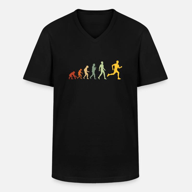 Évolution à triathlon - Running Evolution - T-shirt col V Homme - noir