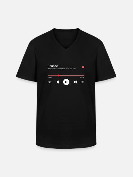 Trance - Men's V-Neck T-Shirt - black