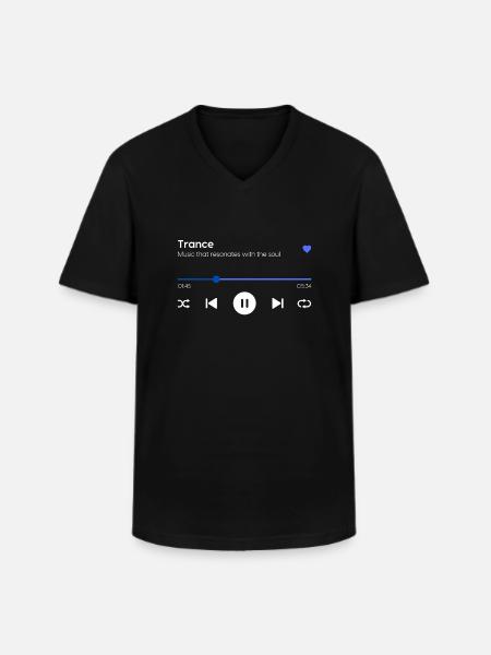 Trance - Men's V-Neck T-Shirt - black