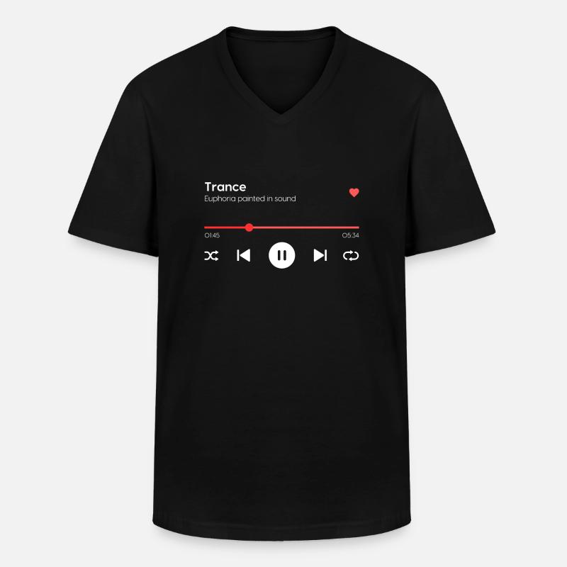 Trance - Männer-T-Shirt mit V-Ausschnitt - Schwarz