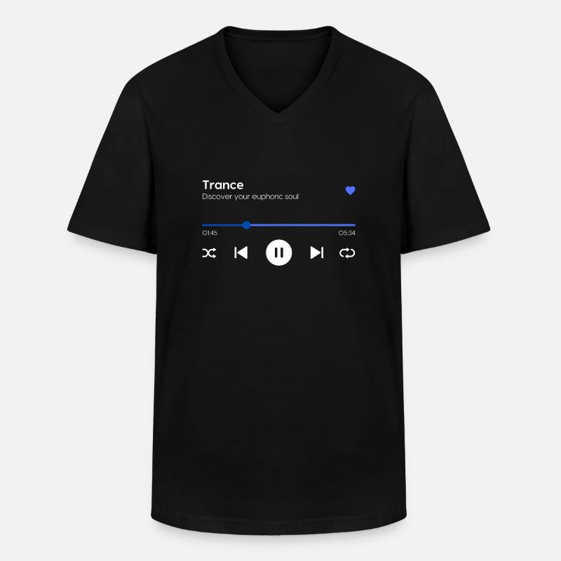 Trance - Männer-T-Shirt mit V-Ausschnitt - Schwarz