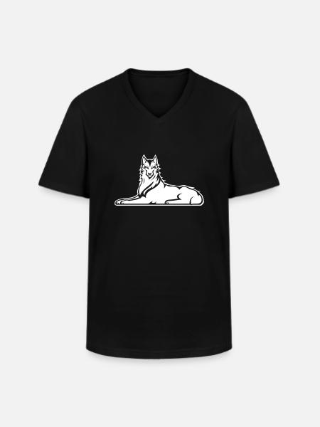 Lone Wolf of Ichkeria - Men's V-Neck T-Shirt - black
