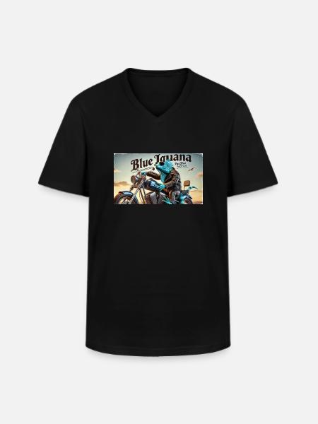 1000023672 - Männer-T-Shirt mit V-Ausschnitt - Schwarz