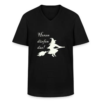 hexen dürfen das - Männer-T-Shirt mit V-Ausschnitt - Schwarz - Vorne - AI Model Male 178 dark (178cm)