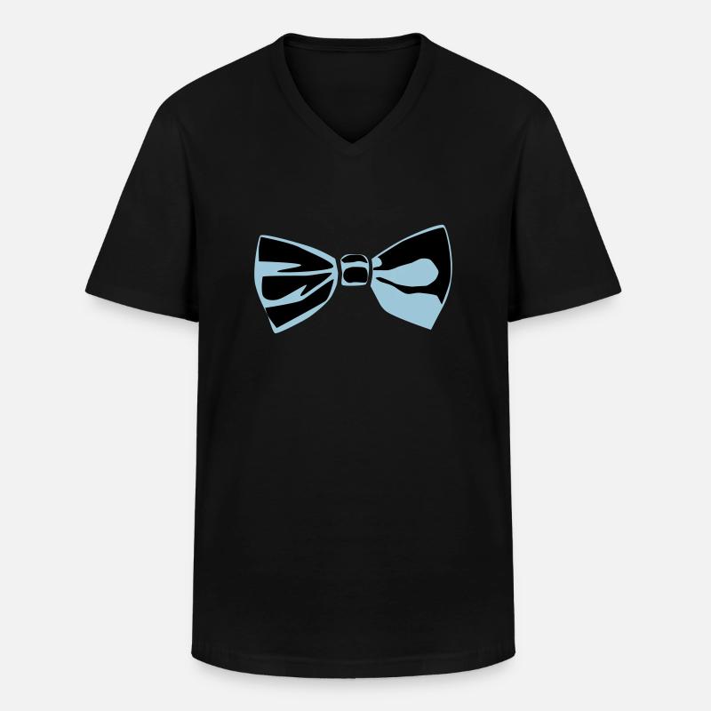 Fliege - Männer-T-Shirt mit V-Ausschnitt - Schwarz