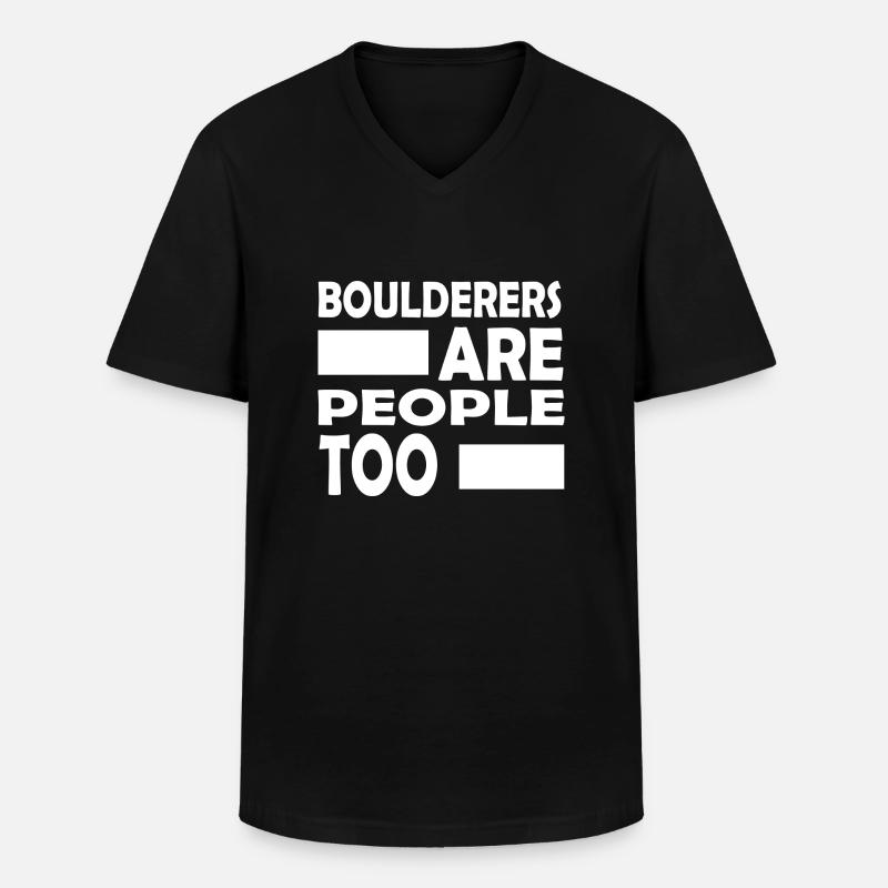 climbing - Männer-T-Shirt mit V-Ausschnitt - Schwarz