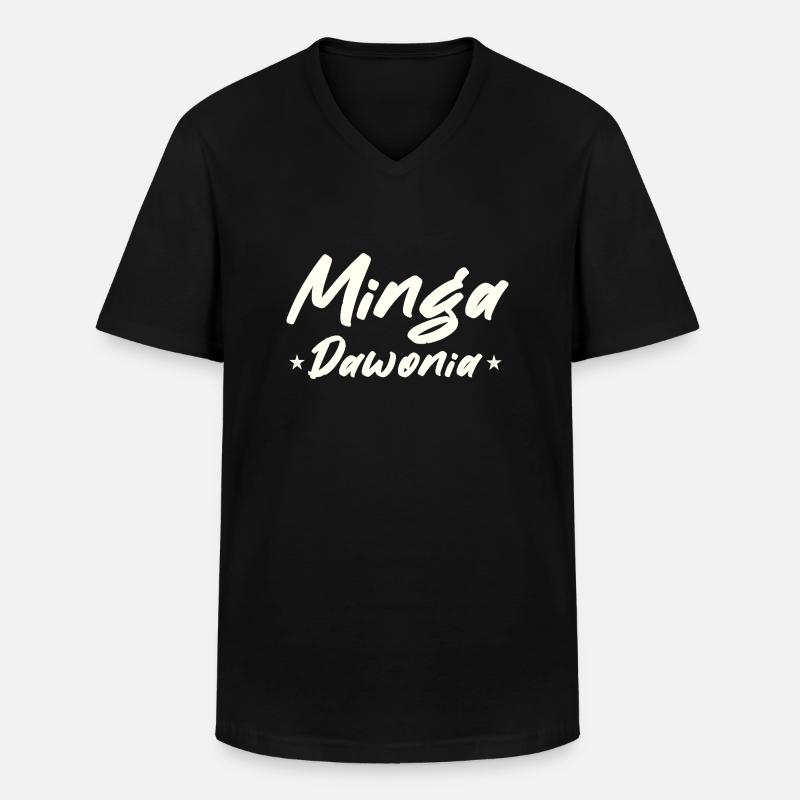 Minga Spruch vit à Munich - T-shirt col V Homme - noir
