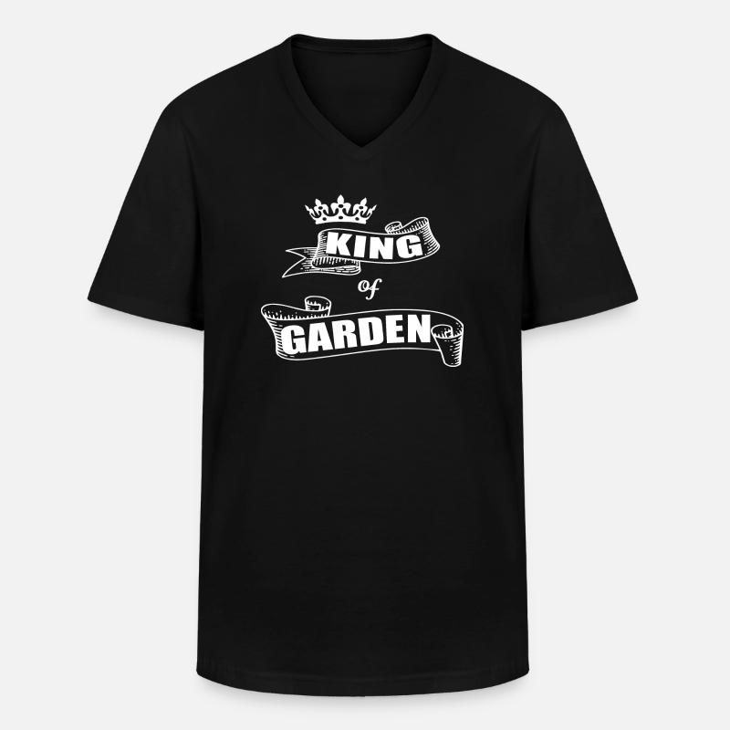 Garten - Männer-T-Shirt mit V-Ausschnitt - Schwarz