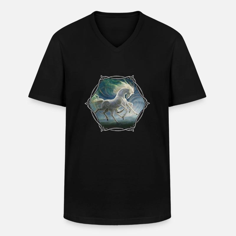 Sleipnir - Männer-T-Shirt mit V-Ausschnitt - Schwarz