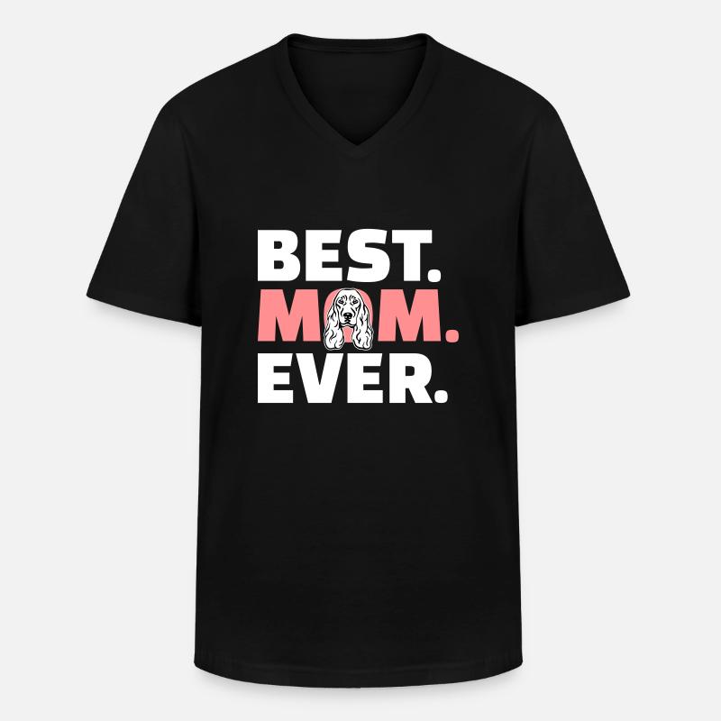 Cocker Spaniel - Männer-T-Shirt mit V-Ausschnitt - Schwarz