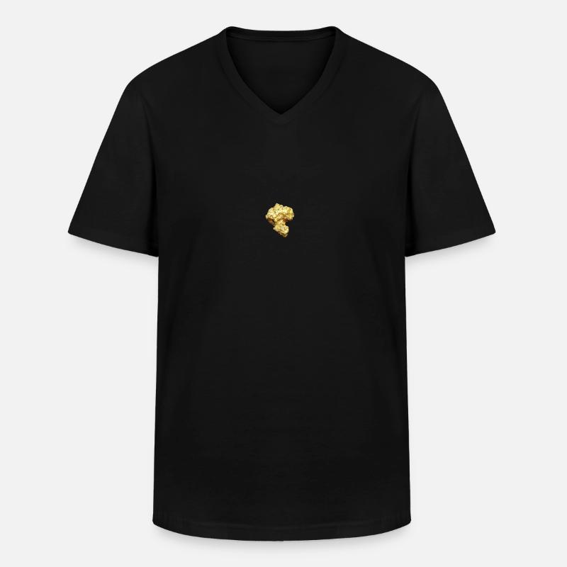 nugget - Männer-T-Shirt mit V-Ausschnitt - Schwarz