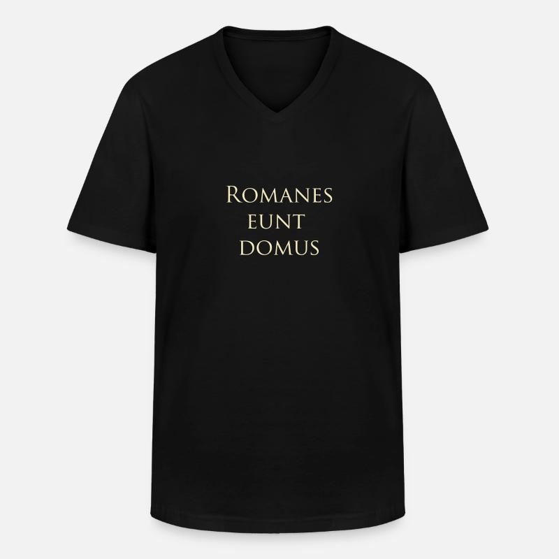Romanes eunt domus - Männer-T-Shirt mit V-Ausschnitt - Schwarz