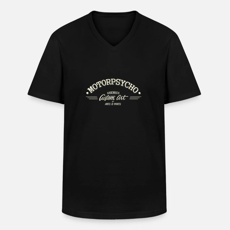 Motorpsycho1 - Männer-T-Shirt mit V-Ausschnitt - Schwarz