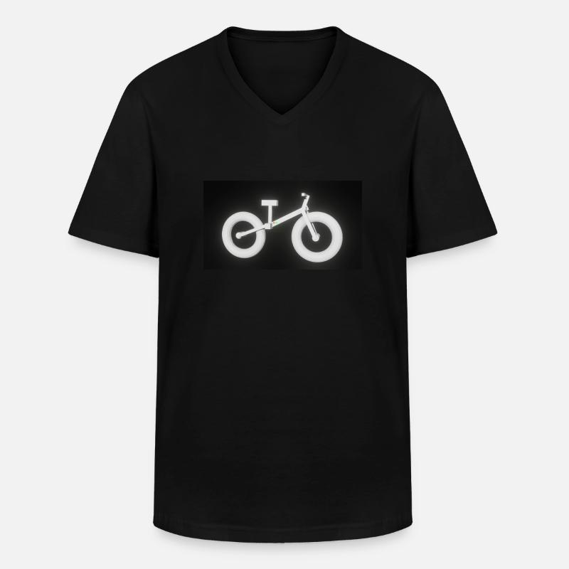Fahrrad - Männer-T-Shirt mit V-Ausschnitt - Schwarz