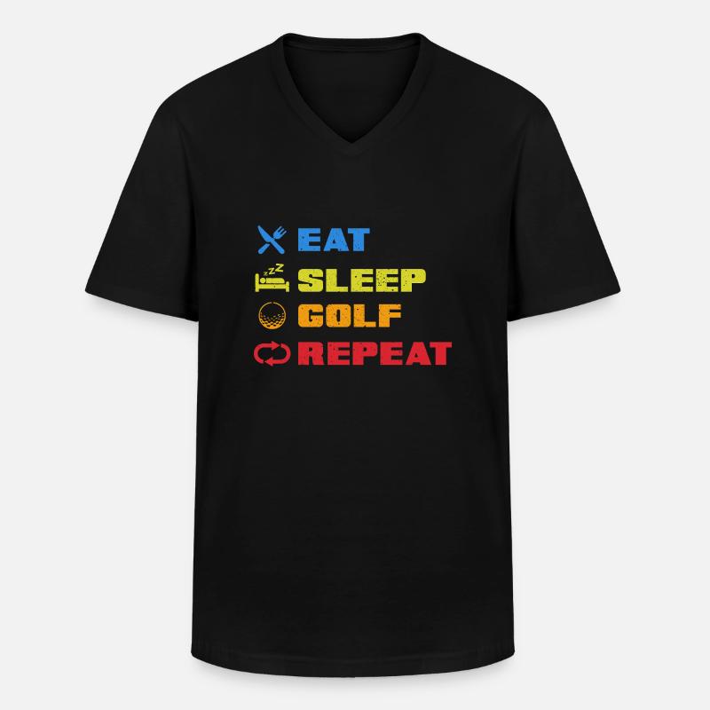 Golfspieler Golf Geschenk Golfschläger Spruch - Männer-T-Shirt mit V-Ausschnitt - Schwarz