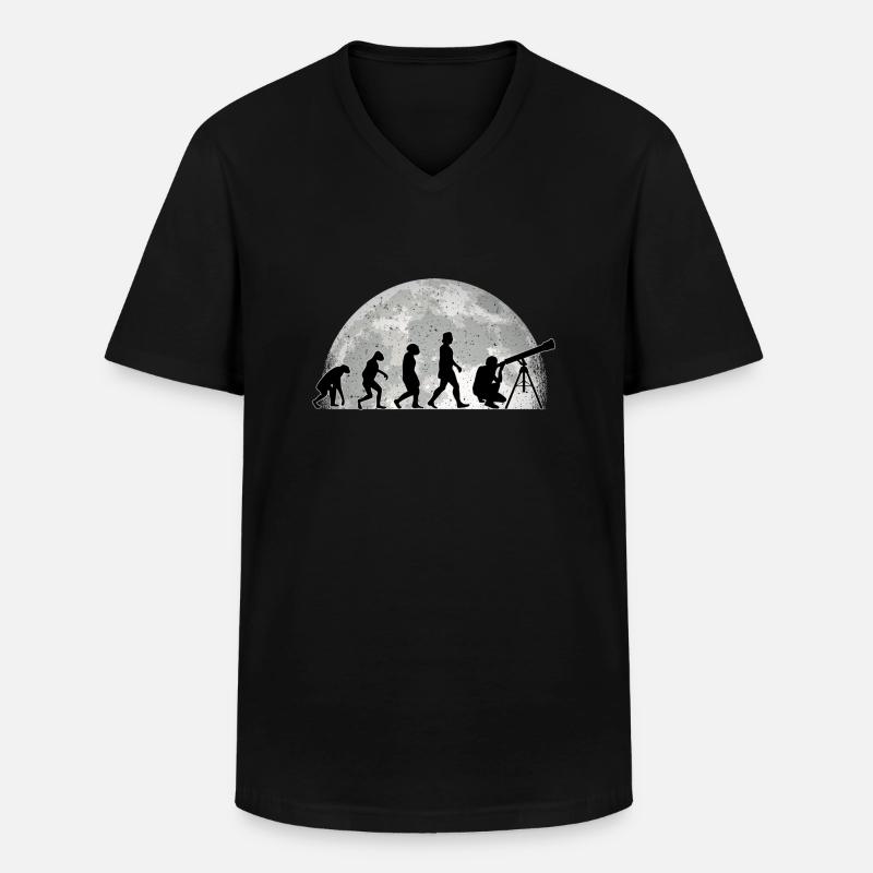 Astronomie Evolution Mond, astronomisch - Männer-T-Shirt mit V-Ausschnitt - Schwarz