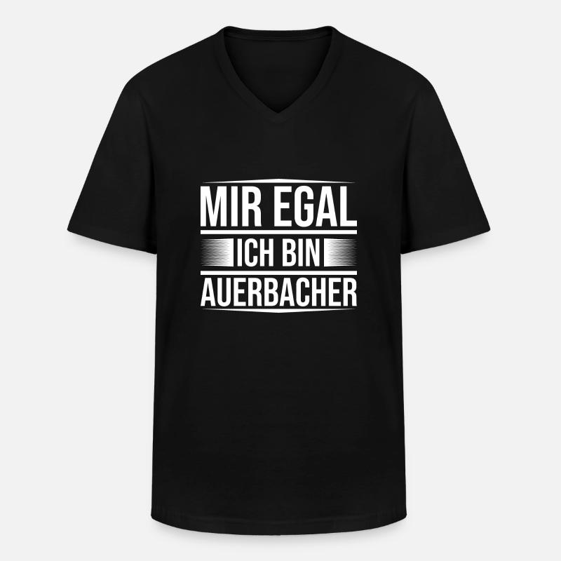 Mir egal Auerbach - Männer-T-Shirt mit V-Ausschnitt - Schwarz